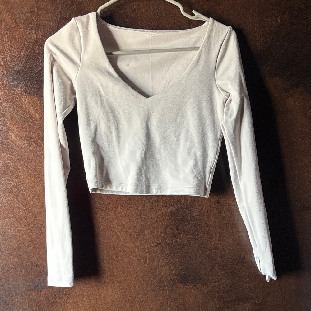 Gilly Hicks Cream Long Sleeve Bodysuit